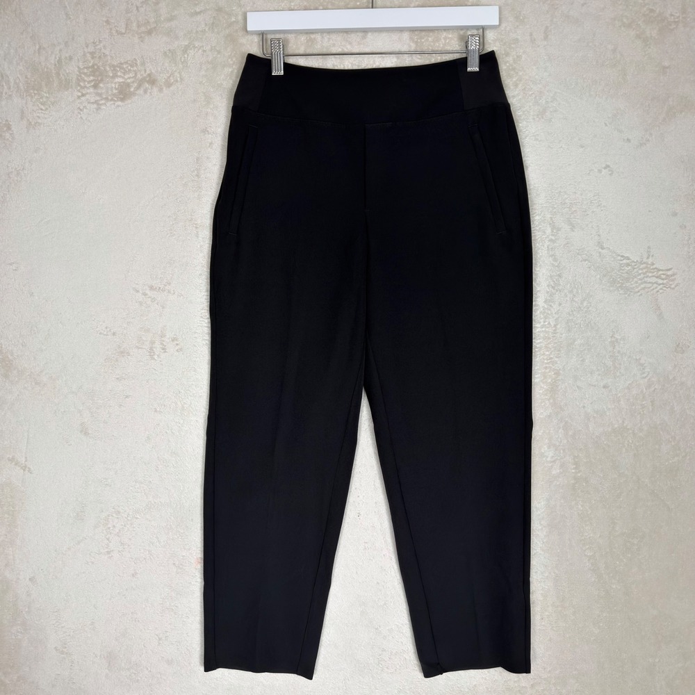 Athleta Endless Ankle Pants Black Tapered Trouser 4P Petite Minimalist Travel